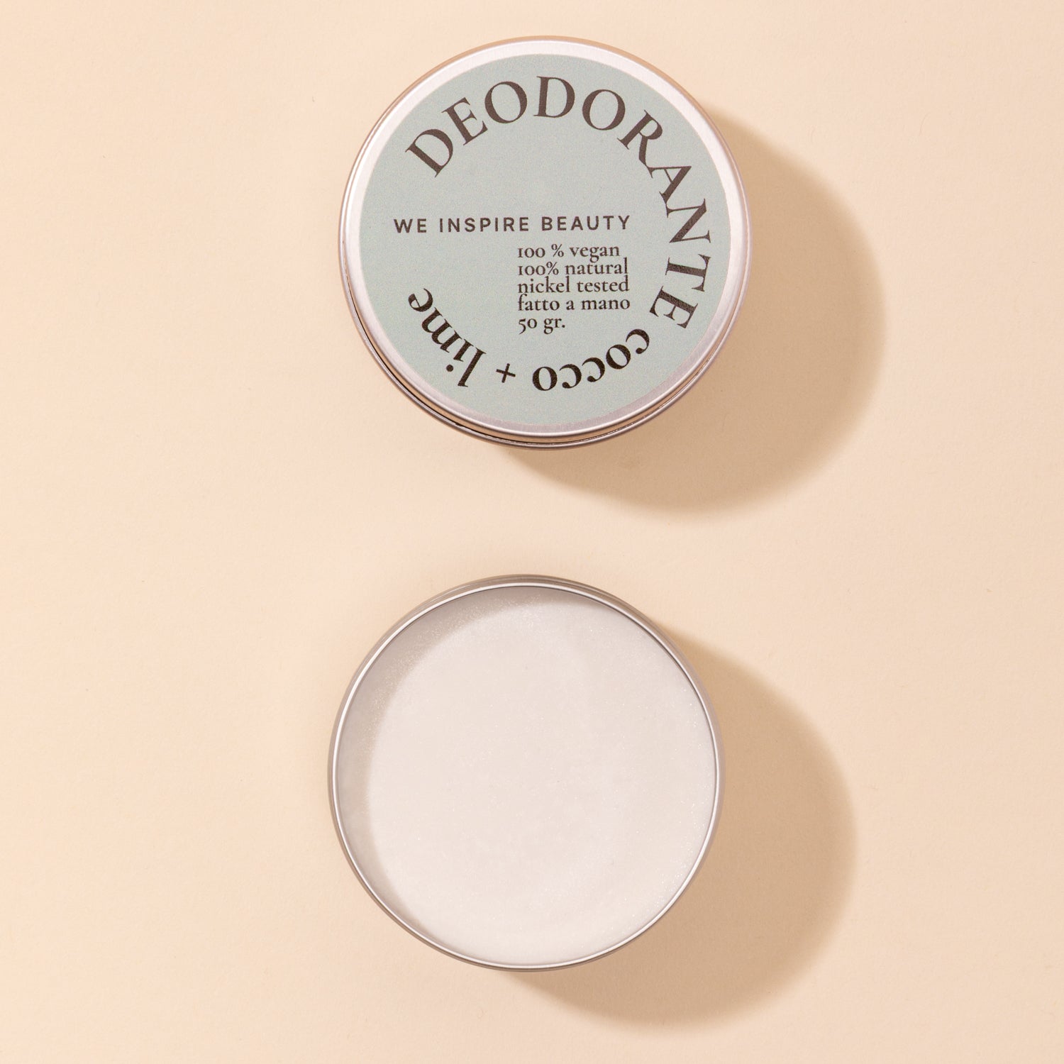 Deodorante naturale in jar di alluminio - Cocco + lime